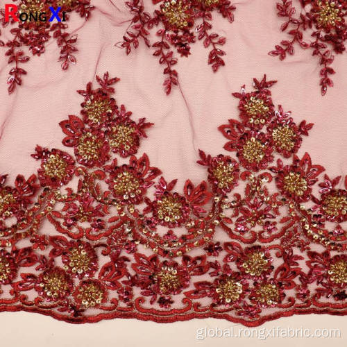 Bead Fabric Brand New Hand Embroidery Fabric Factory